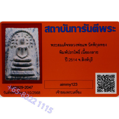 龙婆培佛历2514加持，崇迪佛菩提树，精美条纹，G-Pra 证书，意大利金壳