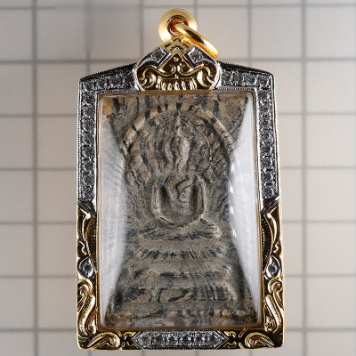 LP Pae 2514 Phra Somdej Prok Pro, Internal Takrut, G-Pra Cert, Italy Gold Casing