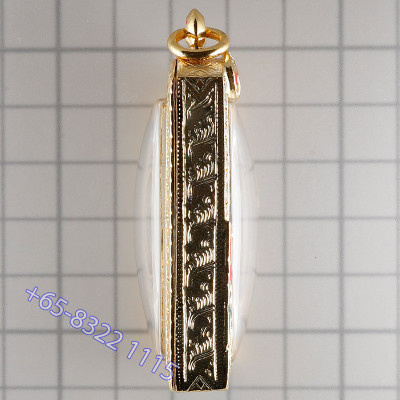 龙婆培佛历2514加持，崇迪佛菩提树，精美条纹，G-Pra 证书，意大利金壳