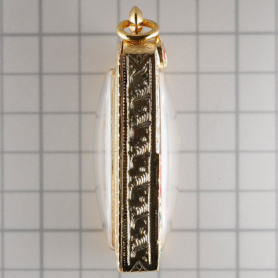 龙婆培佛历2514加持，崇迪佛菩提树，精美条纹，G-Pra 证书，意大利金壳