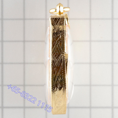 龙婆托银金面佛牌，2558大法会，瓦昌海，G-Pra 认证，意大利金壳