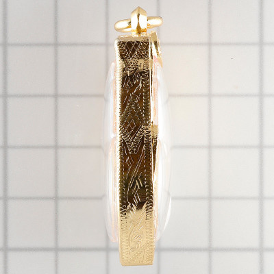 龙婆托银金面佛牌，2558大法会，瓦昌海，G-Pra 认证，意大利金壳