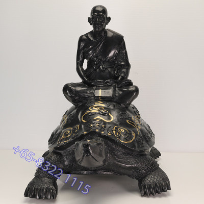 龙婆刘,招財龟7寸底金身,龙婆SaiChon加持,佛历2556,高28cm