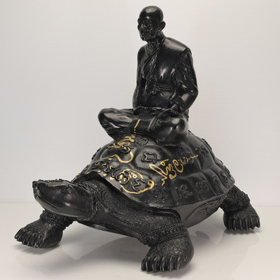 龙婆刘,招財龟7寸底金身,龙婆SaiChon加持,佛历2556,高28cm