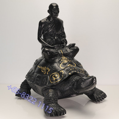 龙婆刘,招財龟7寸底金身,龙婆SaiChon加持,佛历2556,高28cm