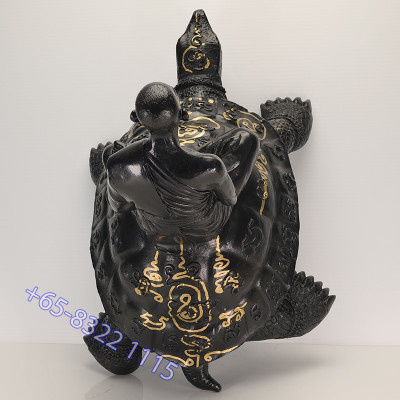 LP Liew 2556 Wealthy Tortoise 7 Inches Base Statue 28cm Wat RaiTangThong