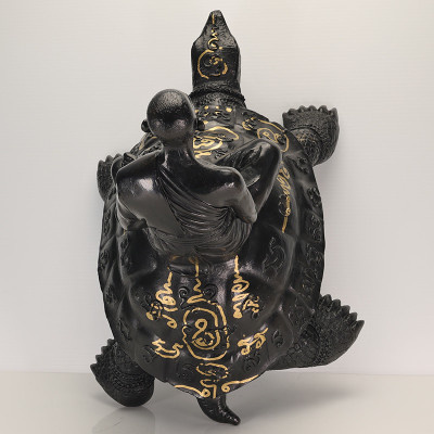 龙婆刘,招財龟7寸底金身,龙婆SaiChon加持,佛历2556,高28cm