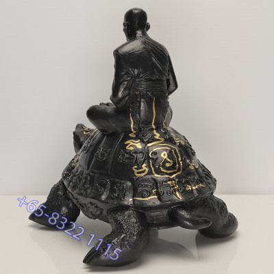 龙婆刘招財龟5寸底金身,龙婆SaiChon加持,佛历2556,高18cm