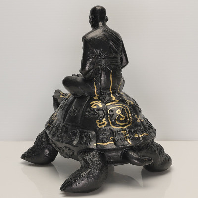 龙婆刘招財龟5寸底金身,龙婆SaiChon加持,佛历2556,高18cm