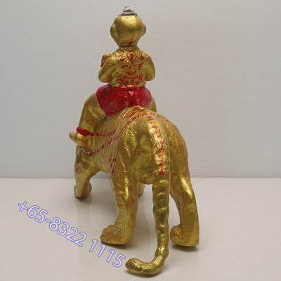 做700尊,编号:101 古曼童座虎金身龙莆炎加持,佛历2552,靈童佛寺,手写护身符