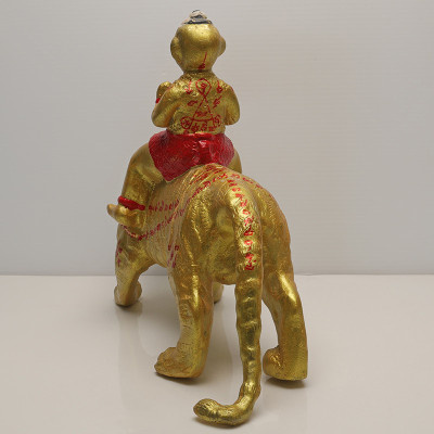 做700尊,编号: 古曼童座虎金身龙莆炎加持,佛历2552,靈童佛寺,手写护身符