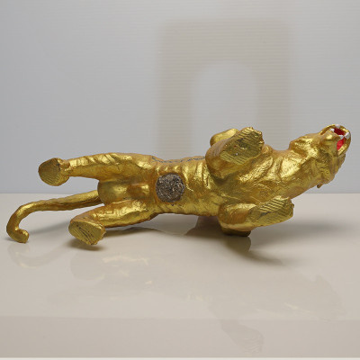龙莆炎 佛历2552 古曼童 骑 老虎 金身 作 700尊 编号:220 Wat Sam Ngam