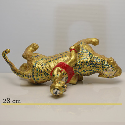 龙莆炎 佛历2552 古曼童 骑 老虎 金身 作 700尊 编号:220 Wat Sam Ngam