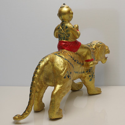 龙莆炎 佛历2552 古曼童 骑 老虎 金身 作 700尊 编号:220 Wat Sam Ngam
