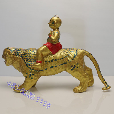 Made 700 S/n:220 LP Yam 2552 KuManThong Seat Tiger Statue Wat Sam Ngam
