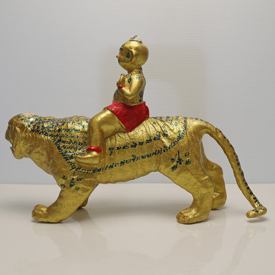 龙莆炎 佛历2552 古曼童 骑 老虎 金身 作 700尊 编号:220 Wat Sam Ngam