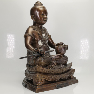 做500尊，编号:129 龙婆宏加持，天童古曼金身 25cm 佛历2554