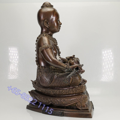 Made 500 S/n:129 LP Hong 2554 Thep Kuman Statue 25cm Money Bag & Sword Version