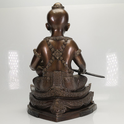 Made 500 S/n:129 LP Hong 2554 Thep Kuman Statue 25cm Money Bag & Sword Version
