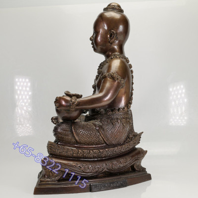 Made 500 S/n:129 LP Hong 2554 Thep Kuman Statue 25cm Money Bag & Sword Version