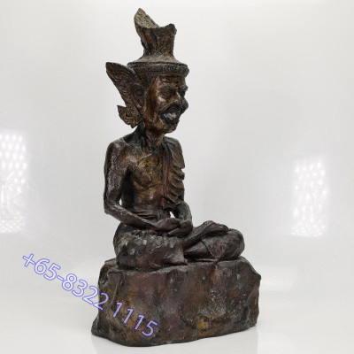 Made 999, LP Kalong 2551 Phra Lersi SerMing Prai Statue Height 26cm, Wat KhaoLam