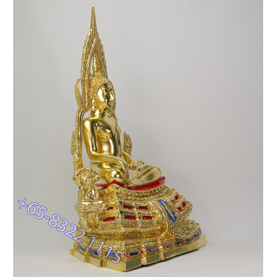 编号:850金納叻佛祖 5寸脚金身，佛历2568，金箔粘贴，高32.5cm