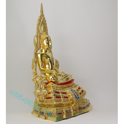 编号:850金納叻佛祖 5寸脚金身，佛历2568，金箔粘贴，高32.5cm