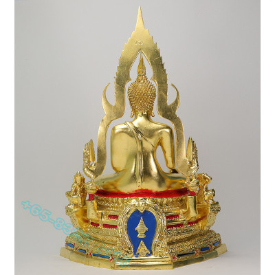 编号:850金納叻佛祖 5寸脚金身，佛历2568，金箔粘贴，高32.5cm