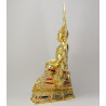 S/n:850 Phra Buddha ChinNaRat 5 Inches Lap Statue, Wat Yai 2568 Gold Leaf Pasted