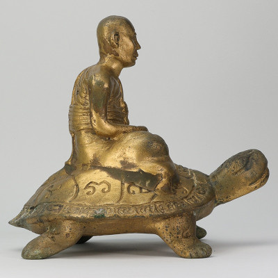 LP Liew 87 Year old B.E.2532 Wealthy Tortoise Statue 16cm Wat RaiTangThong