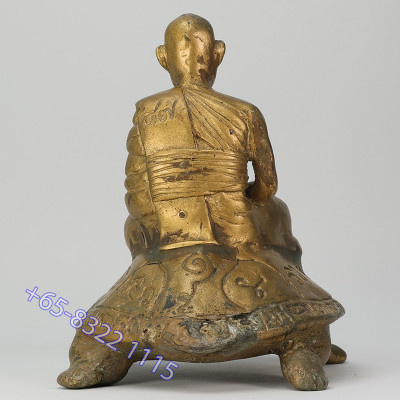LP Liew 87 Year old B.E.2532 Wealthy Tortoise Statue 16cm Wat RaiTangThong