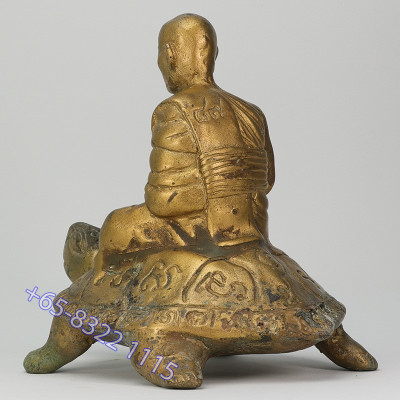LP Liew 87 Year old B.E.2532 Wealthy Tortoise Statue 16cm Wat RaiTangThong