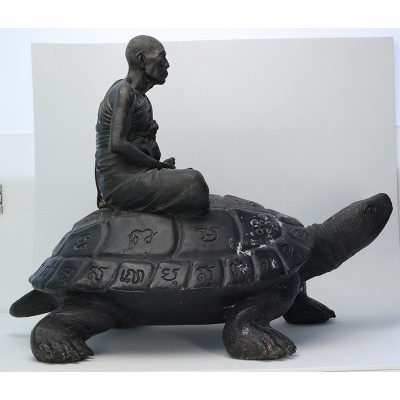 龙婆刘 瓦莱唐通 佛历2538 招财 龟 金身 35cm