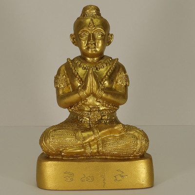 龙婆沙空加持,佛历2553,古曼童金身,高 12cm, Wat Khao Din Noen Yong