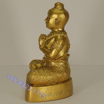 龙婆沙空加持,佛历2553,古曼童金身,高 12cm, Wat Khao Din Noen Yong