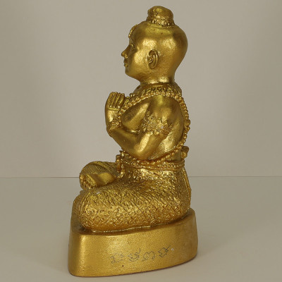 龙婆沙空加持,佛历2553,古曼童金身,高 12cm, Wat Khao Din Noen Yong