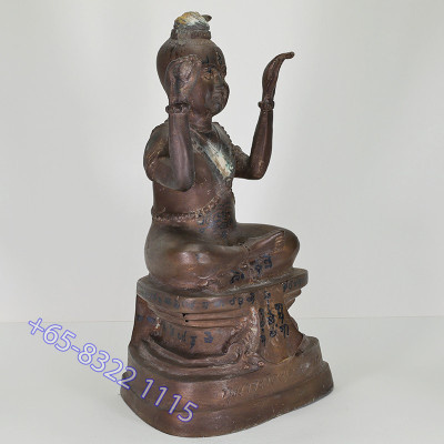 龙莆炎加持,佛历2536,古曼童金身,骨头,手写护身符 LP Yeam Wat SamNgam