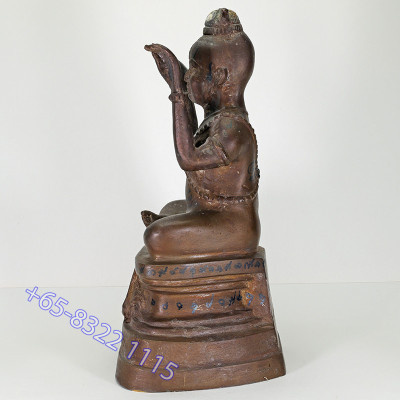 LP Yam 2536 KuManThong Statue Wat Sam Ngam, Bones, Handwritten Talisman