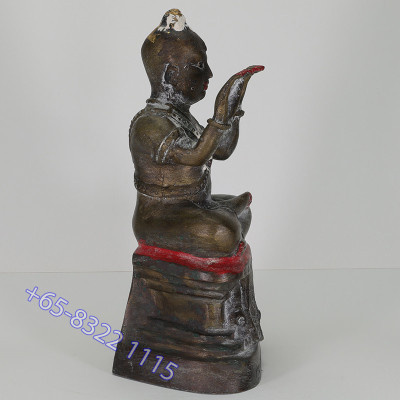 LP Yam 2536 KuManThong Statue Wat SamNgam, Bones, Handwritten Talisman
