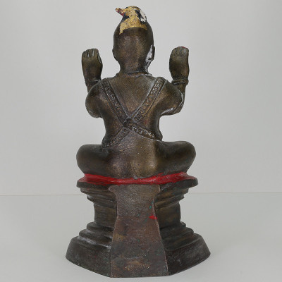 LP Yam 2536 KuManThong Statue Wat SamNgam, Bones, Handwritten Talisman