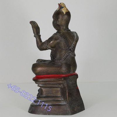 龙莆炎加持,佛历2536,古曼童金身,骨头,手写护身符 LP Yeam Wat SamNgam