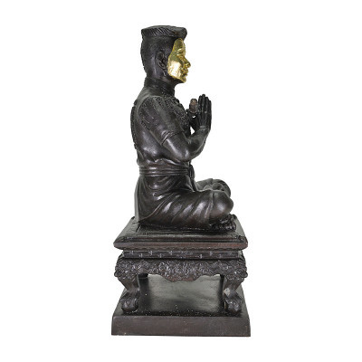 Ajahn Subin B.E.2567 Gold Face Phra KhunPean Statue 25cm S/n:81 Made 199pcs