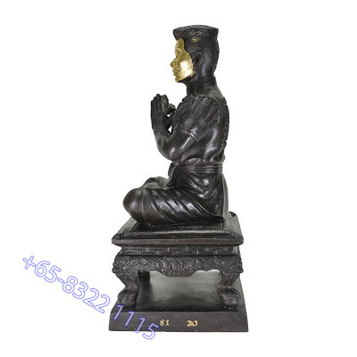 Ajahn Subin B.E.2567 Gold Face Phra KhunPean Statue 25cm S/n:81 Made 199pcs
