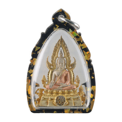 拉玛九国王版，成功佛，佛历2548大法会高僧加持，银3.5cm Wat Yai & Wat Phra Kaew