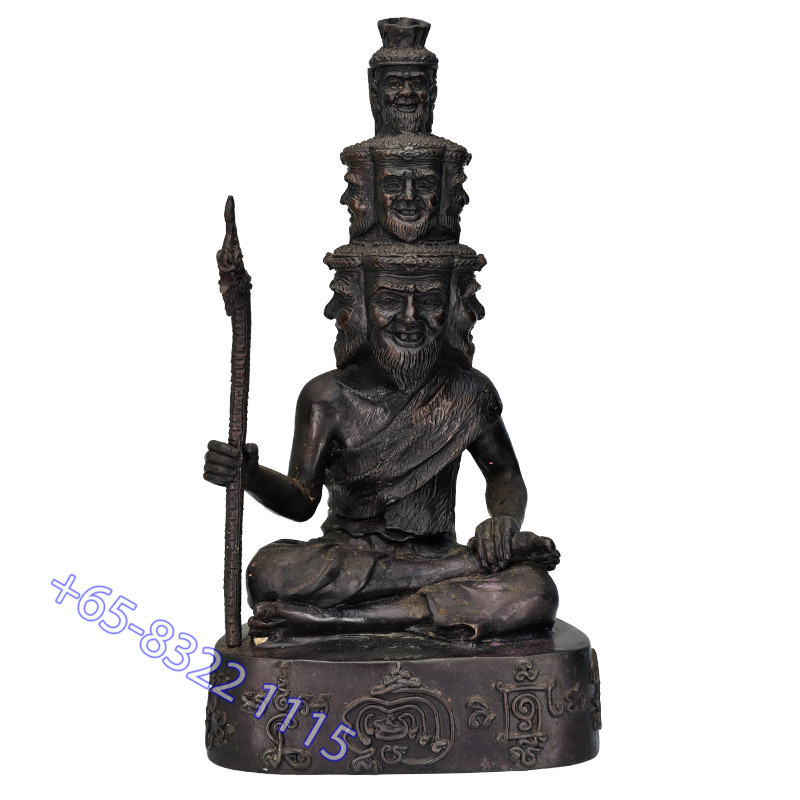 第一批 龙莆 ThongDam 9 脸 Phra 隐士 金身 30cm 佛历2553, 编号:248 作 399尊