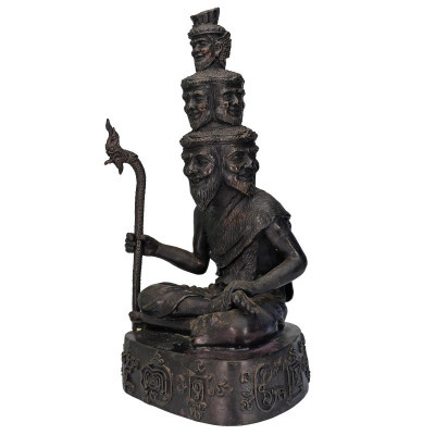 1st Batch LP ThongDam 9 Face Phra Lersi Statue 30cm B.E.2553, S/n:248 Made 399pcs