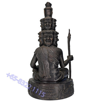 1st Batch LP ThongDam 9 Face Phra Lersi Statue 30cm B.E.2553, S/n:248 Made 399pcs