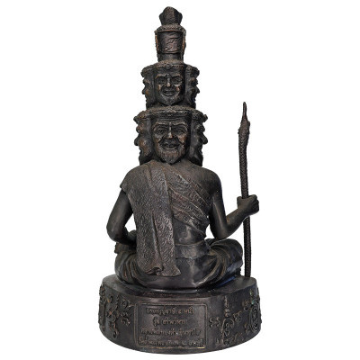 1st Batch LP ThongDam 9 Face Phra Lersi Statue 30cm B.E.2553, S/n:248 Made 399pcs