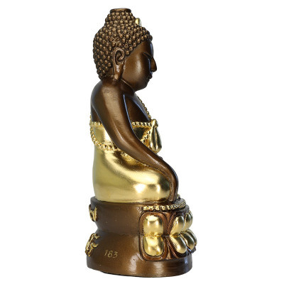 第一批 龙莆 Mee 107 岁, 药师佛 金身 22cm 佛历2562 作 299尊 编号:163 Wat PhongThong