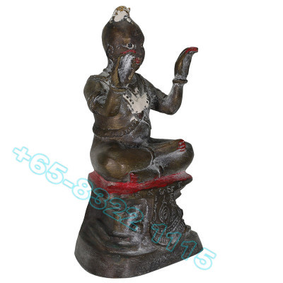 LP Yam 2536 KuManThong Statue Wat SamNgam, Bones, Handwritten Talisman